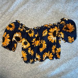 Used SHEIN Crop Top Off Shoulder Blouse